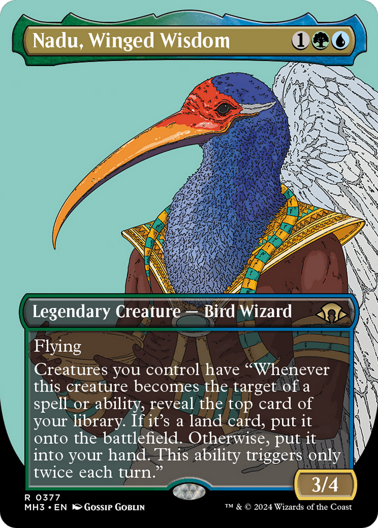 Nadu, Winged Wisdom (Borderless) [Modern Horizons 3] | Fandemonia Ltd