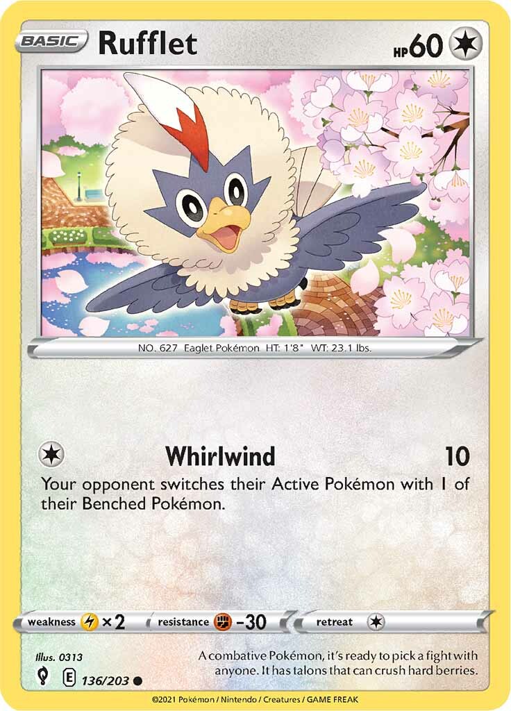 Rufflet (136/203) [Sword & Shield: Evolving Skies] | Fandemonia Ltd