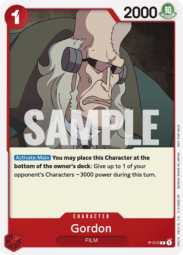 Gordon (One Piece Film Red) [One Piece Promotion Cards] | Fandemonia Ltd