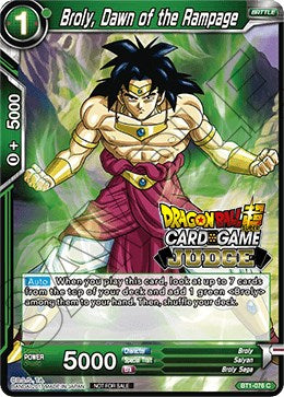 Broly, Dawn of the Rampage (BT1-076) [Judge Promotion Cards] | Fandemonia Ltd