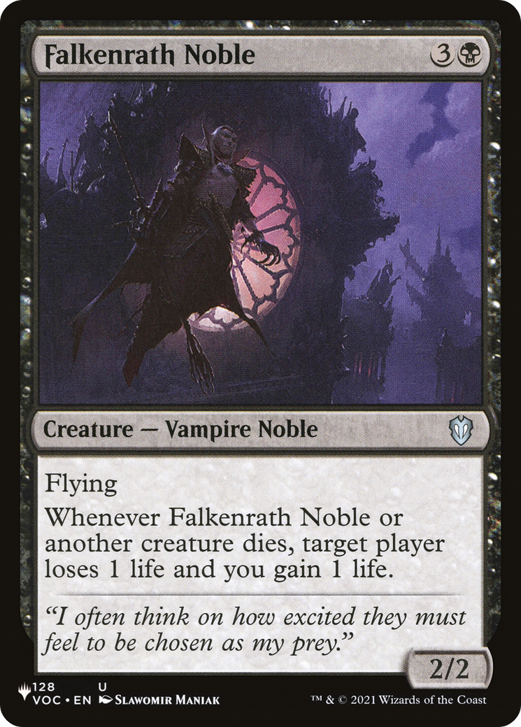 Falkenrath Noble [The List Reprints] | Fandemonia Ltd