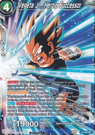 Vegeta Jr., Heroic Successor (Power Booster) (P-148) [Promotion Cards] | Fandemonia Ltd