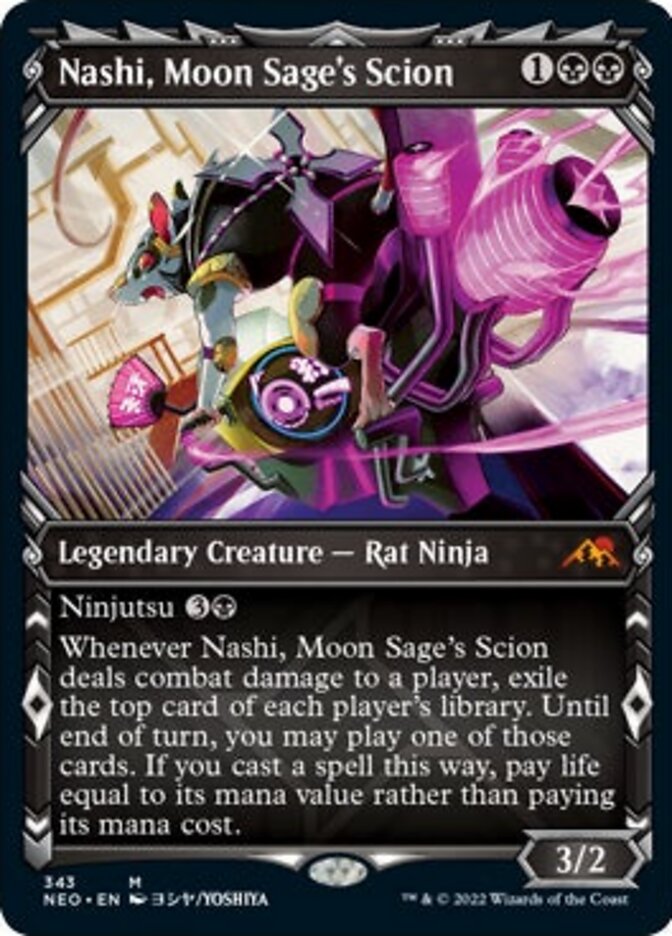 Nashi, Moon Sage's Scion (Showcase Ninja) [Kamigawa: Neon Dynasty] | Fandemonia Ltd