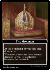 The Monarch // Dinosaur Double-Sided Token [The Lost Caverns of Ixalan Commander Tokens] | Fandemonia Ltd