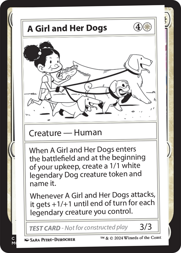 A Girl and Her Dogs [Mystery Booster 2 Playtest Cards] | Fandemonia Ltd