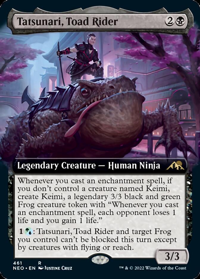 Tatsunari, Toad Rider (Extended Art) [Kamigawa: Neon Dynasty] | Fandemonia Ltd