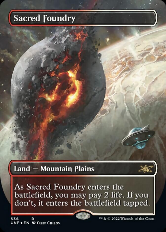 Sacred Foundry (Borderless) (Galaxy Foil) [Unfinity] | Fandemonia Ltd