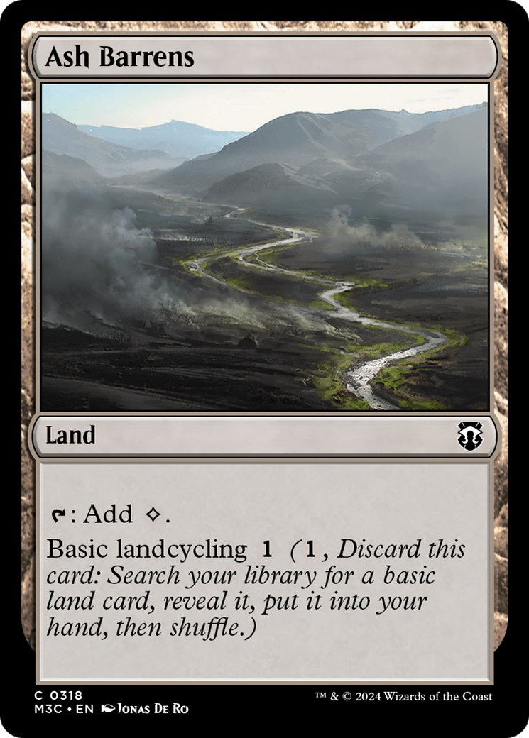 Ash Barrens (Ripple Foil) [Modern Horizons 3 Commander] | Fandemonia Ltd