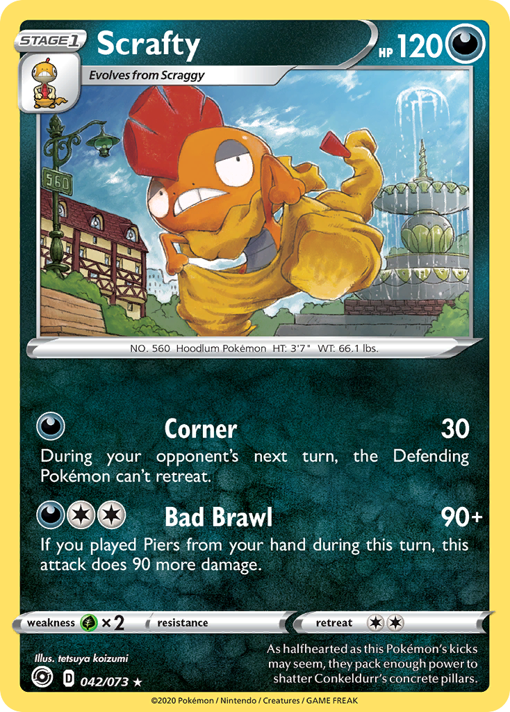 Scrafty (042/073) [Sword & Shield: Champion's Path] | Fandemonia Ltd