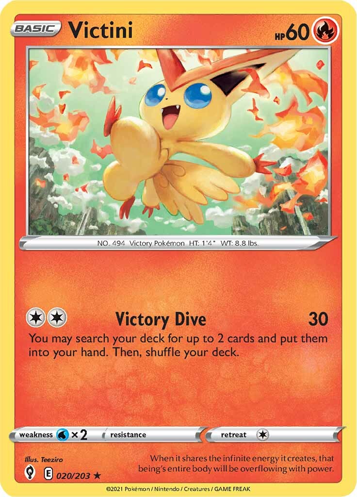 Victini (020/203) [Sword & Shield: Evolving Skies] | Fandemonia Ltd