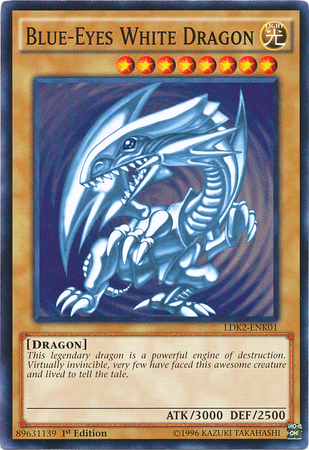 Blue-Eyes White Dragon (Version 2) [LDK2-ENK01] Common | Fandemonia Ltd