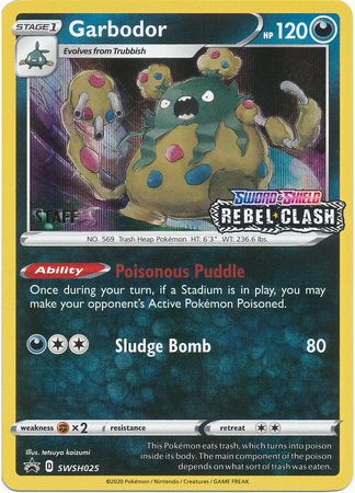 Garbodor (SWSH025) (Staff Prerelease Promo) [Sword & Shield: Black Star Promos] | Fandemonia Ltd