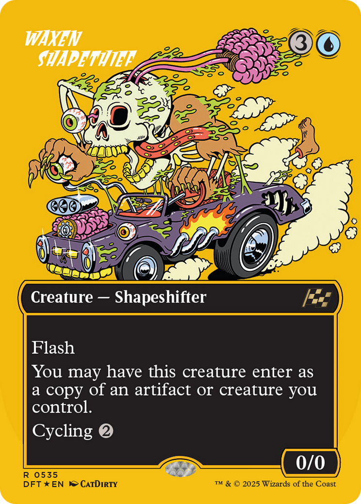 Waxen Shapethief (Borderless) (First-Place Foil) [Aetherdrift] | Fandemonia Ltd