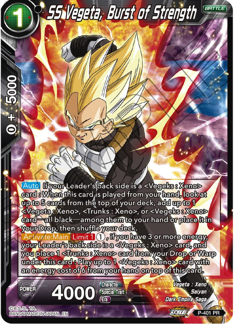 SS Vegeta, Burst of Strength (P-401) [Promotion Cards] | Fandemonia Ltd