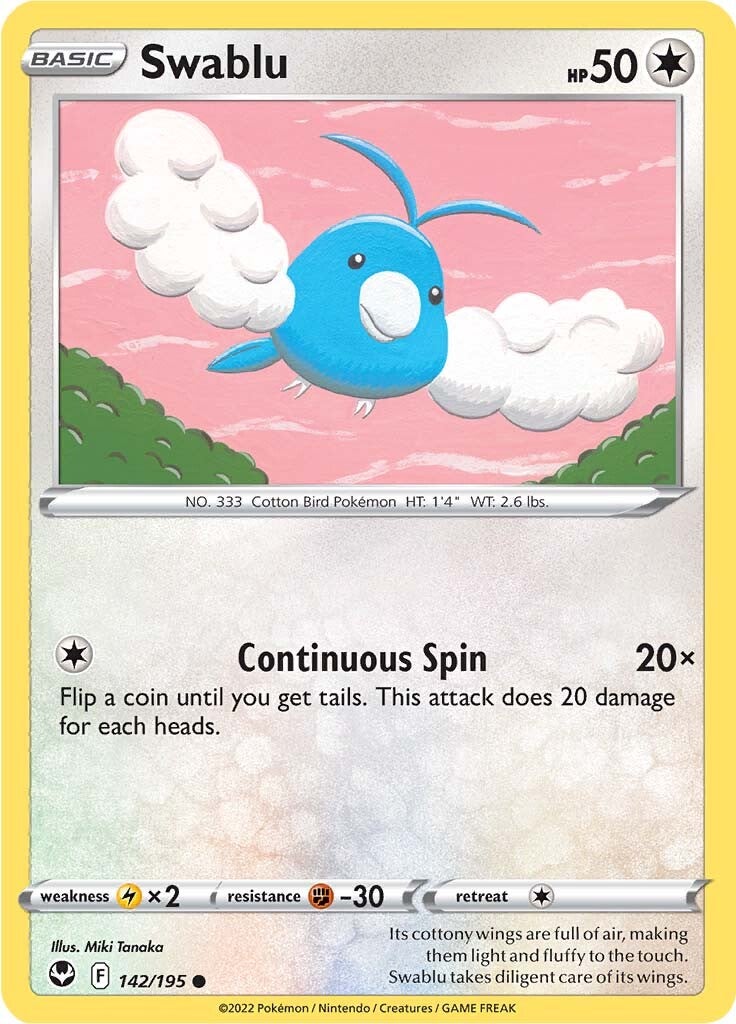 Swablu (142/195) [Sword & Shield: Silver Tempest] | Fandemonia Ltd