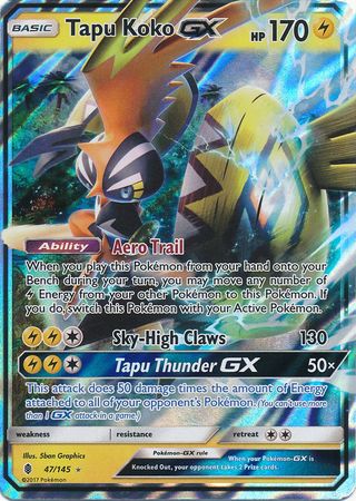 Tapu Koko GX (47/145) (Jumbo Card) [Sun & Moon: Guardians Rising] | Fandemonia Ltd