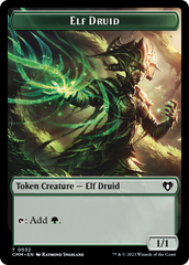 Elemental (0024) // Elf Druid Double-Sided Token [Commander Masters Tokens] | Fandemonia Ltd