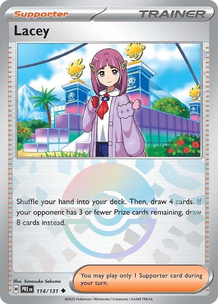 Lacey (114/131) (Poke Ball Pattern) [Scarlet & Violet: Prismatic Evolutions] | Fandemonia Ltd