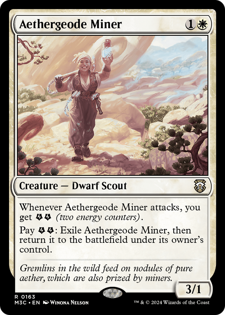 Aethergeode Miner (Ripple Foil) [Modern Horizons 3 Commander] | Fandemonia Ltd