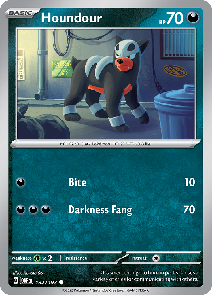 Houndour (132/197) [Scarlet & Violet: Obsidian Flames] | Fandemonia Ltd