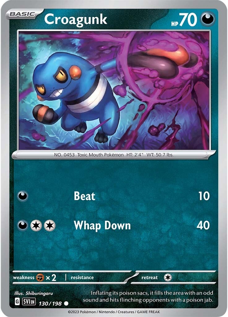 Croagunk (130/198) [Scarlet & Violet: Base Set] | Fandemonia Ltd