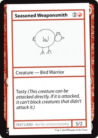 Seasoned Weaponsmith (2021 Edition) [Mystery Booster Playtest Cards] | Fandemonia Ltd