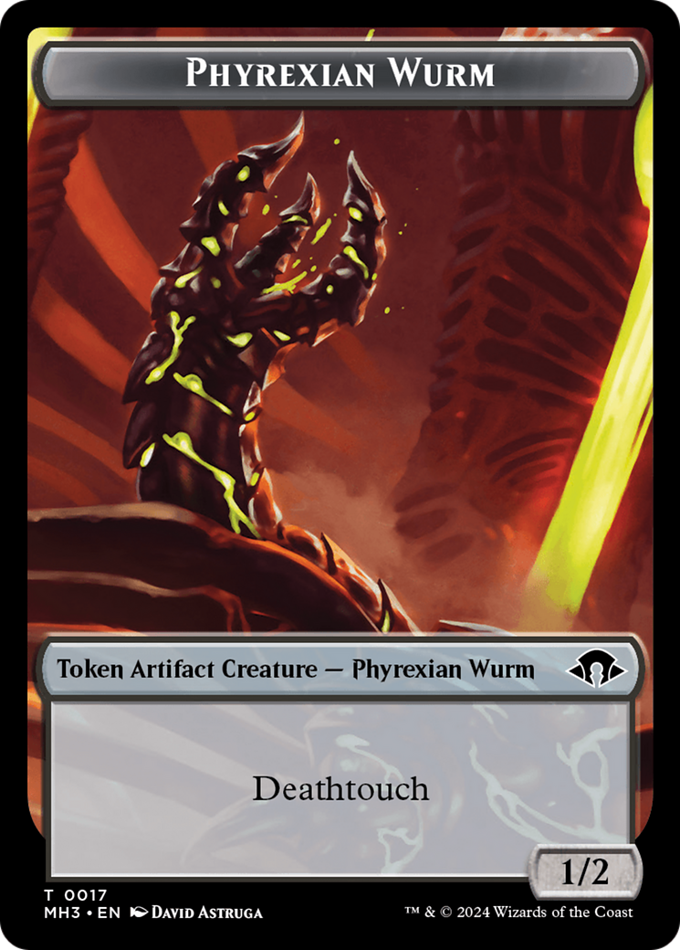 Phyrexian Wurm Token (0017) [Modern Horizons 3 Tokens] | Fandemonia Ltd