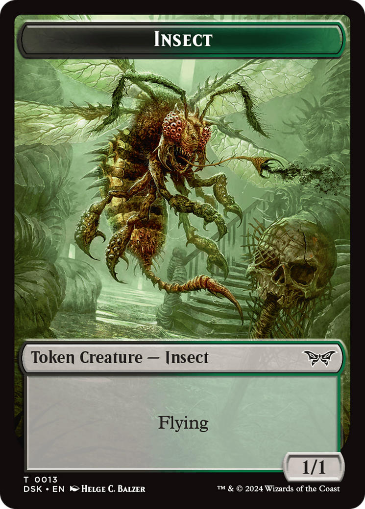 Insect (0013) Token [Duskmourn: House of Horror Tokens] | Fandemonia Ltd