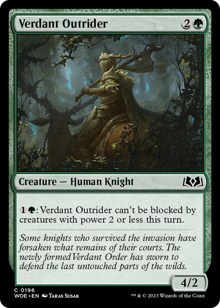 Verdant Outrider [Wilds of Eldraine] | Fandemonia Ltd