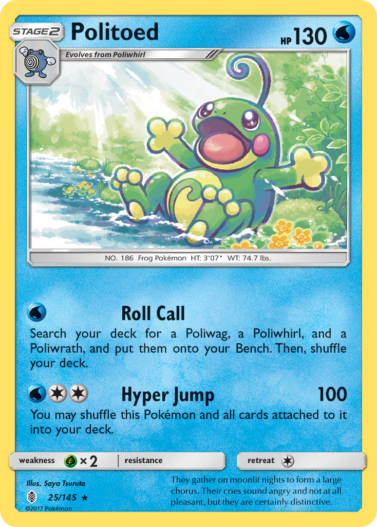 Politoed (25/145) [Sun & Moon: Guardians Rising] | Fandemonia Ltd