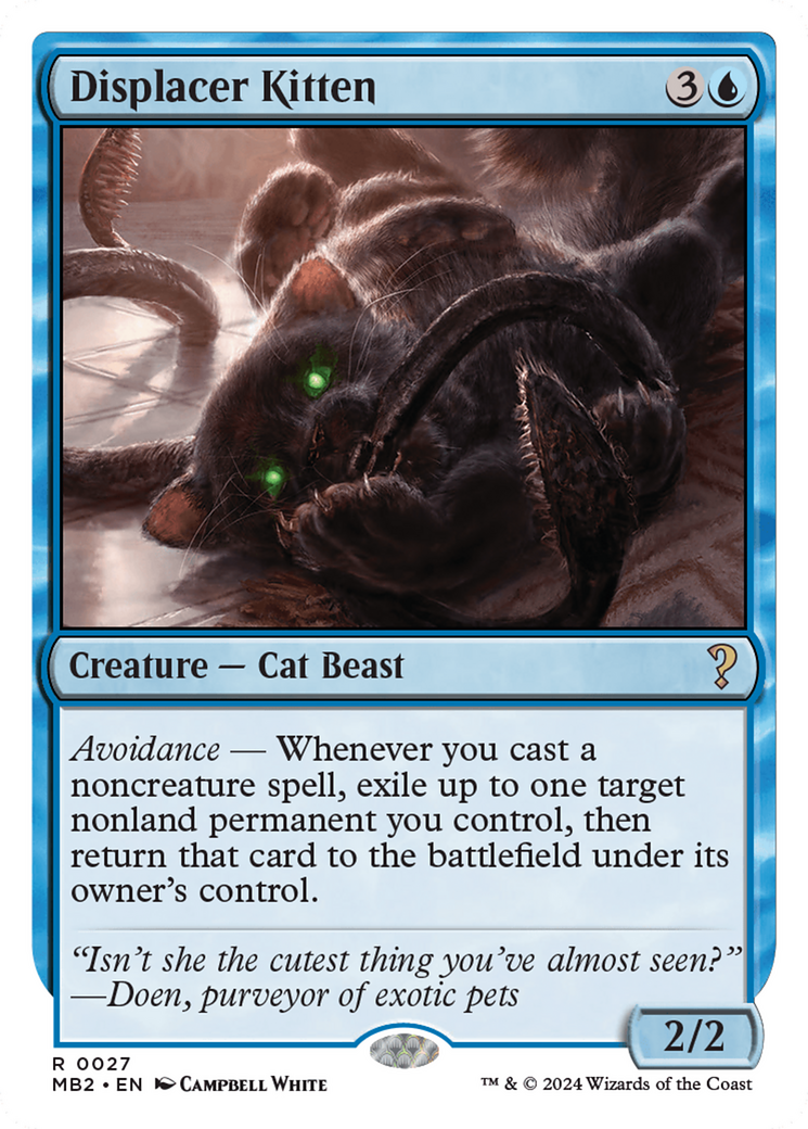 Displacer Kitten (White Border) [Mystery Booster 2] | Fandemonia Ltd