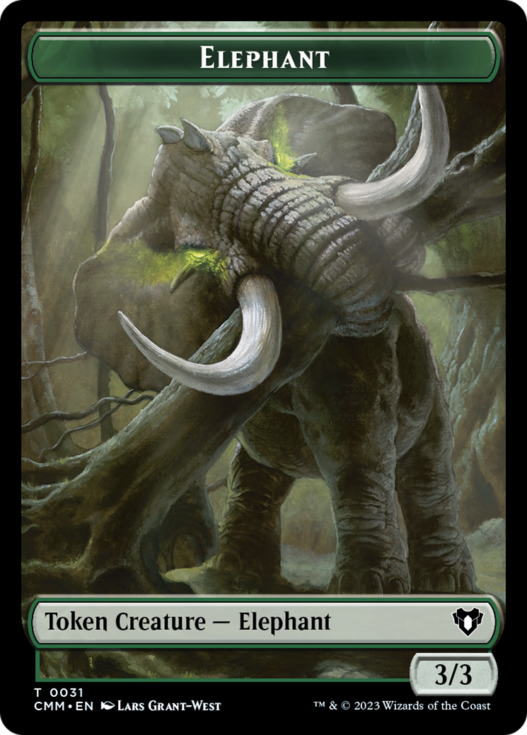 Elephant Token [Commander Masters Tokens] | Fandemonia Ltd