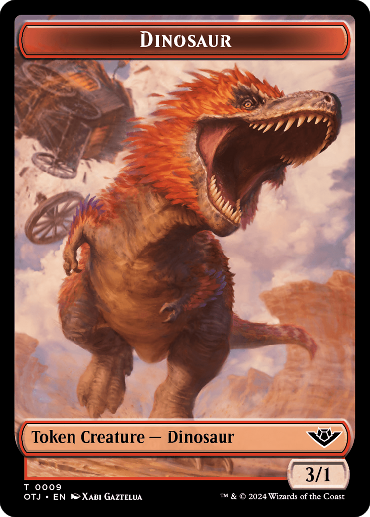 Dinosaur Token [Outlaws of Thunder Junction Tokens] | Fandemonia Ltd