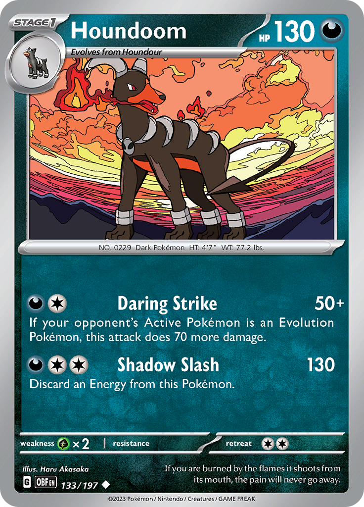 Houndoom (133/197) [Scarlet & Violet: Obsidian Flames] | Fandemonia Ltd