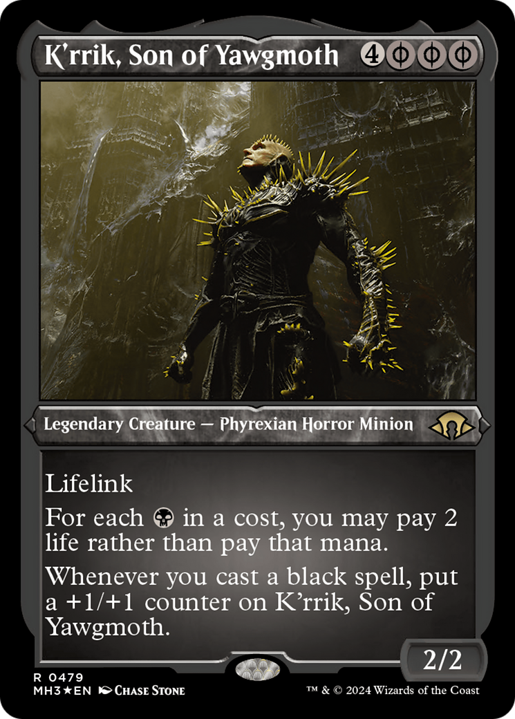 K'rrik, Son of Yawgmoth (Foil Etched) [Modern Horizons 3] | Fandemonia Ltd