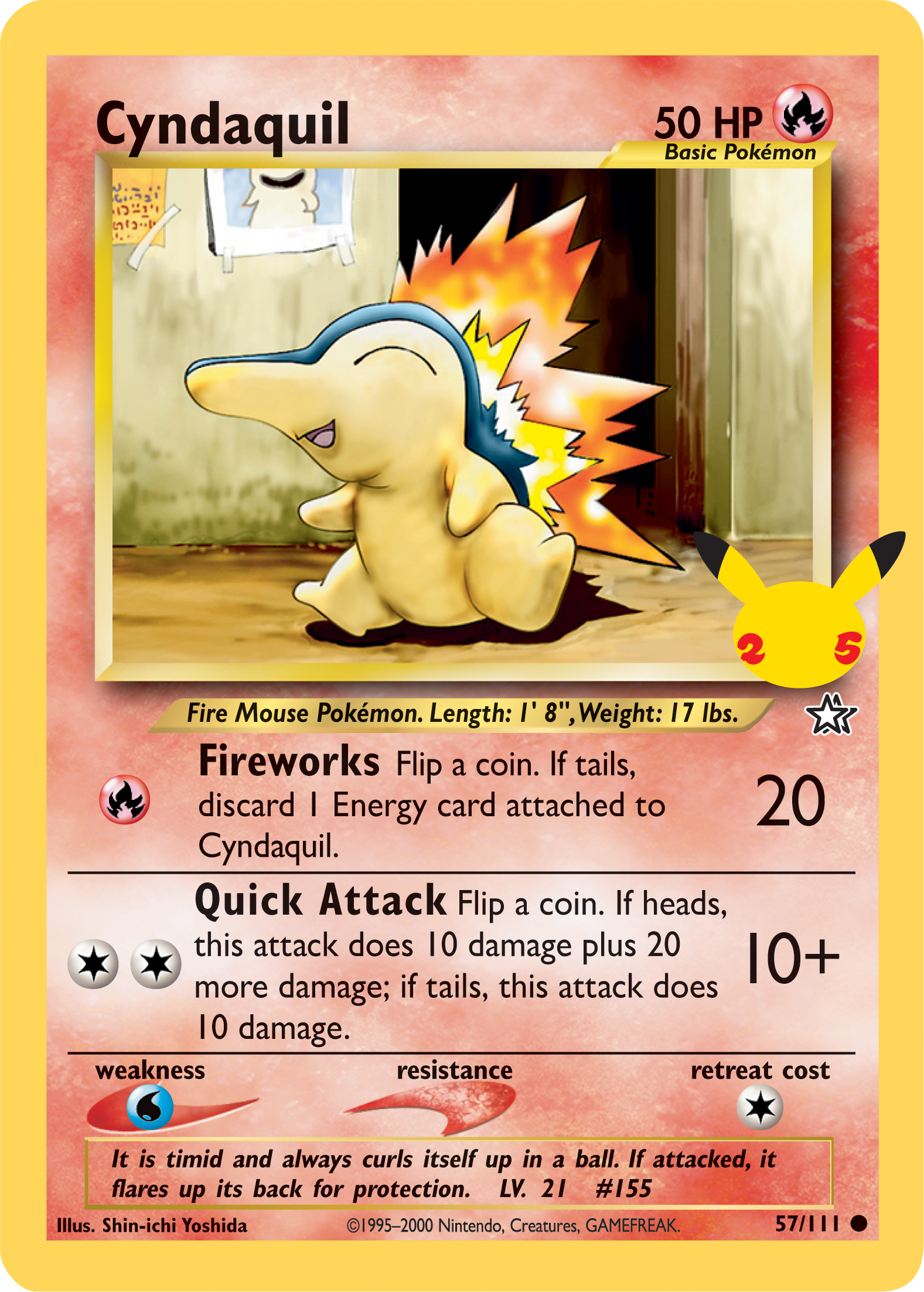 Cyndaquil (57/111) (Jumbo Card) [First Partner Pack] | Fandemonia Ltd