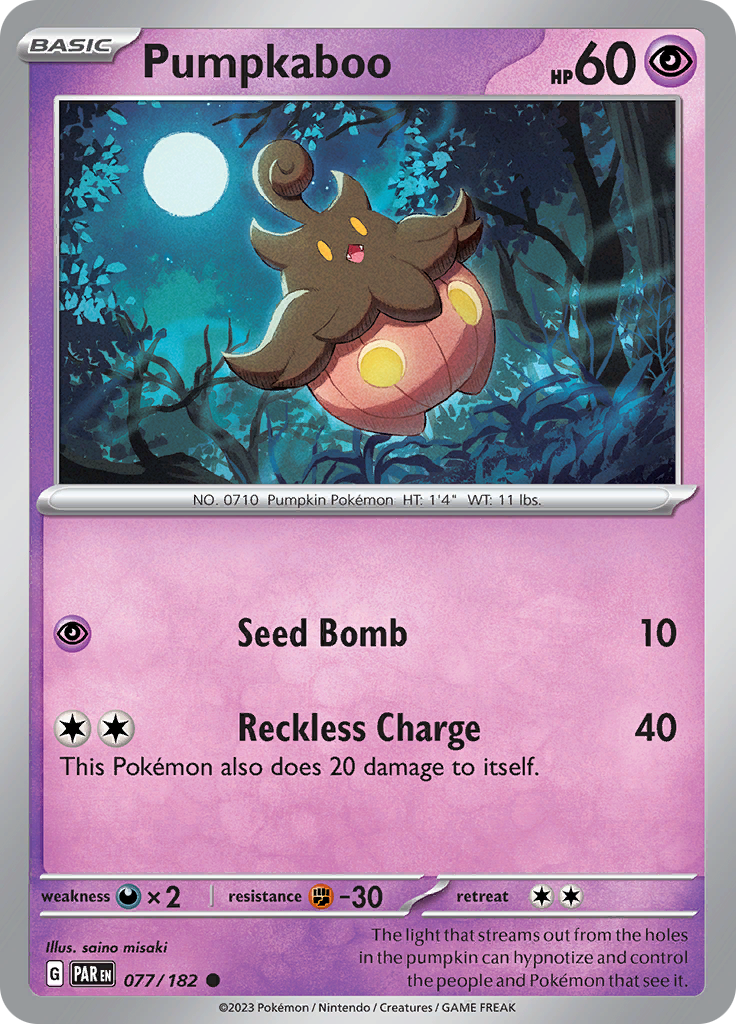 Pumpkaboo (077/182) [Scarlet & Violet: Paradox Rift] | Fandemonia Ltd