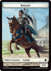 Human // Knight Double-Sided Token [Foundations Tokens] | Fandemonia Ltd