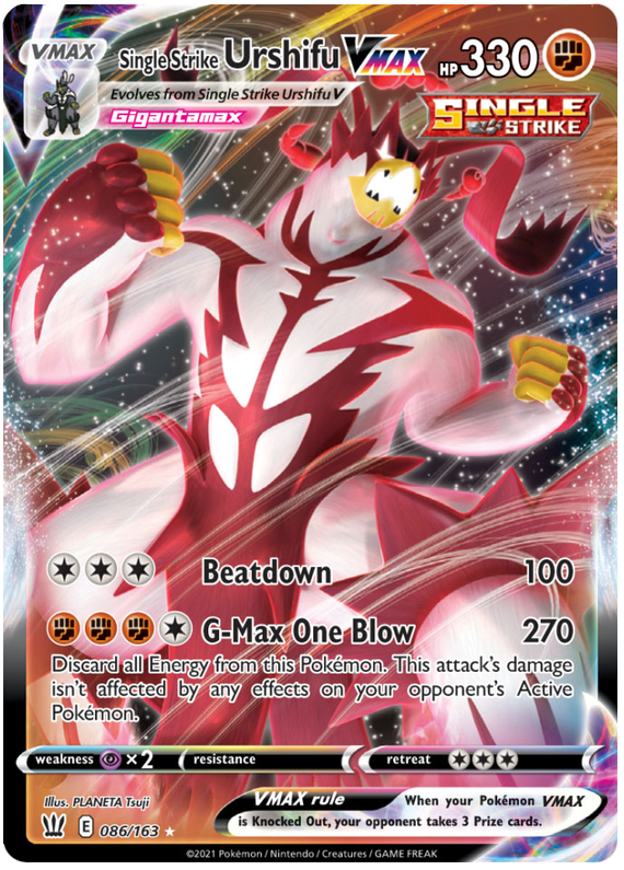 Single Strike Urshifu VMAX (086/163) (Jumbo Card) [Sword & Shield: Battle Styles] | Fandemonia Ltd