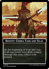 Bounty: Gorra Tash and Silas // Bounty Rules Double-Sided Token [Outlaws of Thunder Junction Commander Tokens] | Fandemonia Ltd