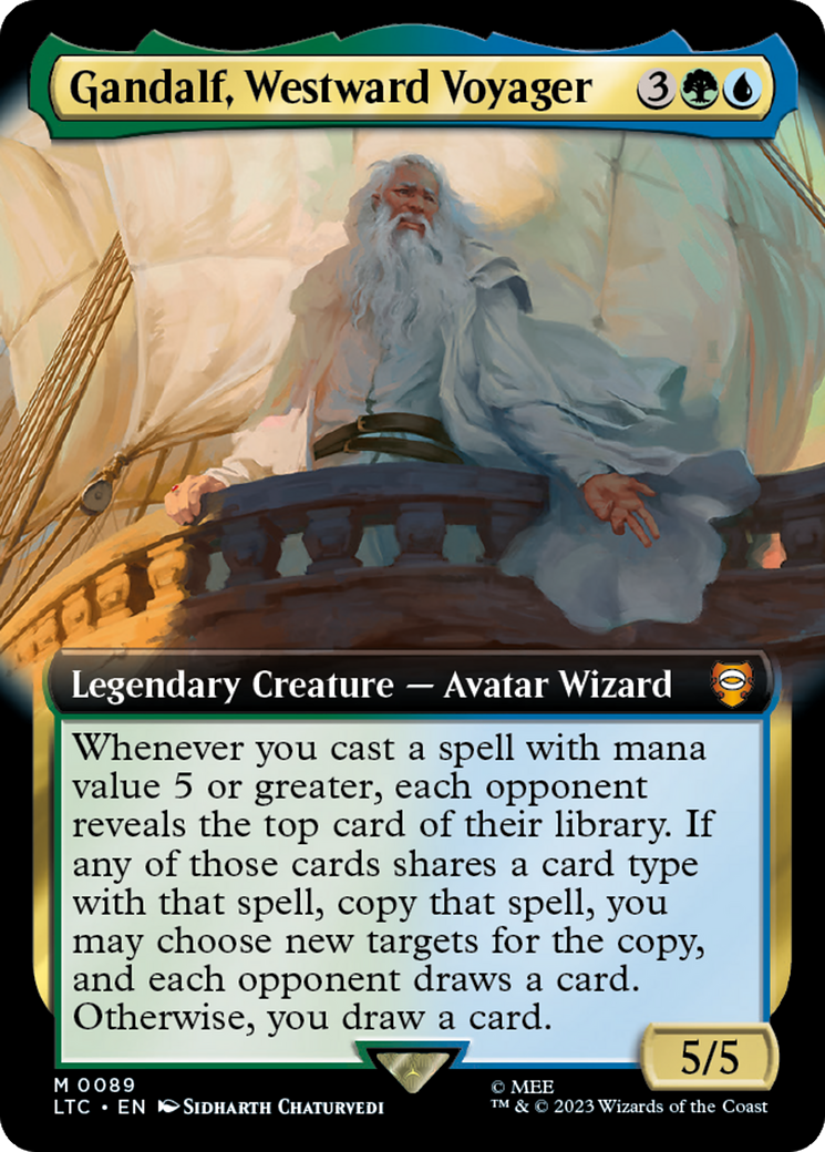 Gandalf, Westward Voyager (Extended Art) [The Lord of the Rings: Tales of Middle-Earth Commander] | Fandemonia Ltd