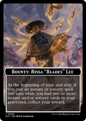 Bounty: Rissa "Blades" Lee // Bounty Rules Double-Sided Token [Outlaws of Thunder Junction Commander Tokens] | Fandemonia Ltd