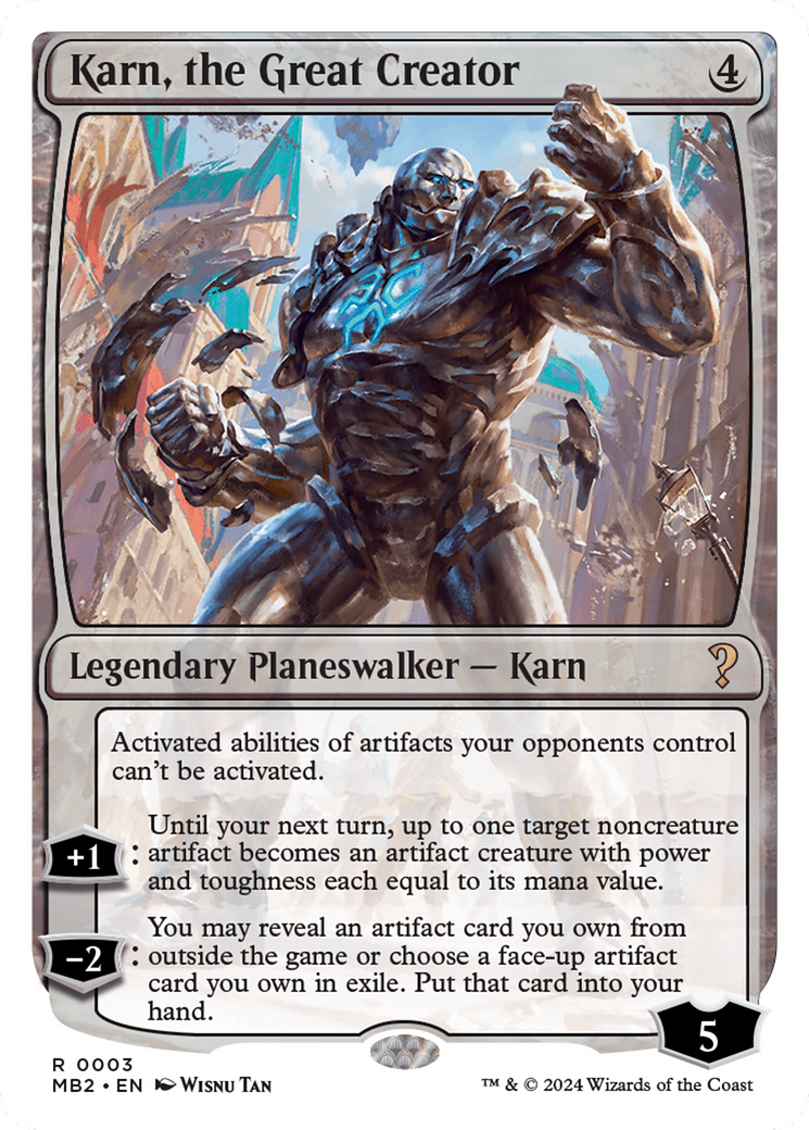 Karn, the Great Creator (White Border) [Mystery Booster 2] | Fandemonia Ltd