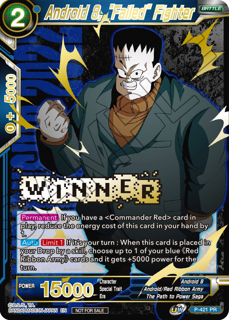 Android 8, "Failed" Fighter (Championship Pack 2022 Vol.2) (Winner Gold Stamped) (P-421) [Promotion Cards] | Fandemonia Ltd