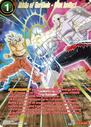 Realm of the Gods - Ultra Instinct (SPR) (BT16-018) [Realm of the Gods] | Fandemonia Ltd