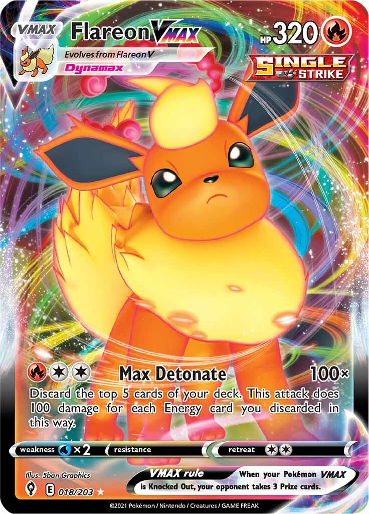 Flareon VMAX (018/203) [Sword & Shield: Evolving Skies] | Fandemonia Ltd