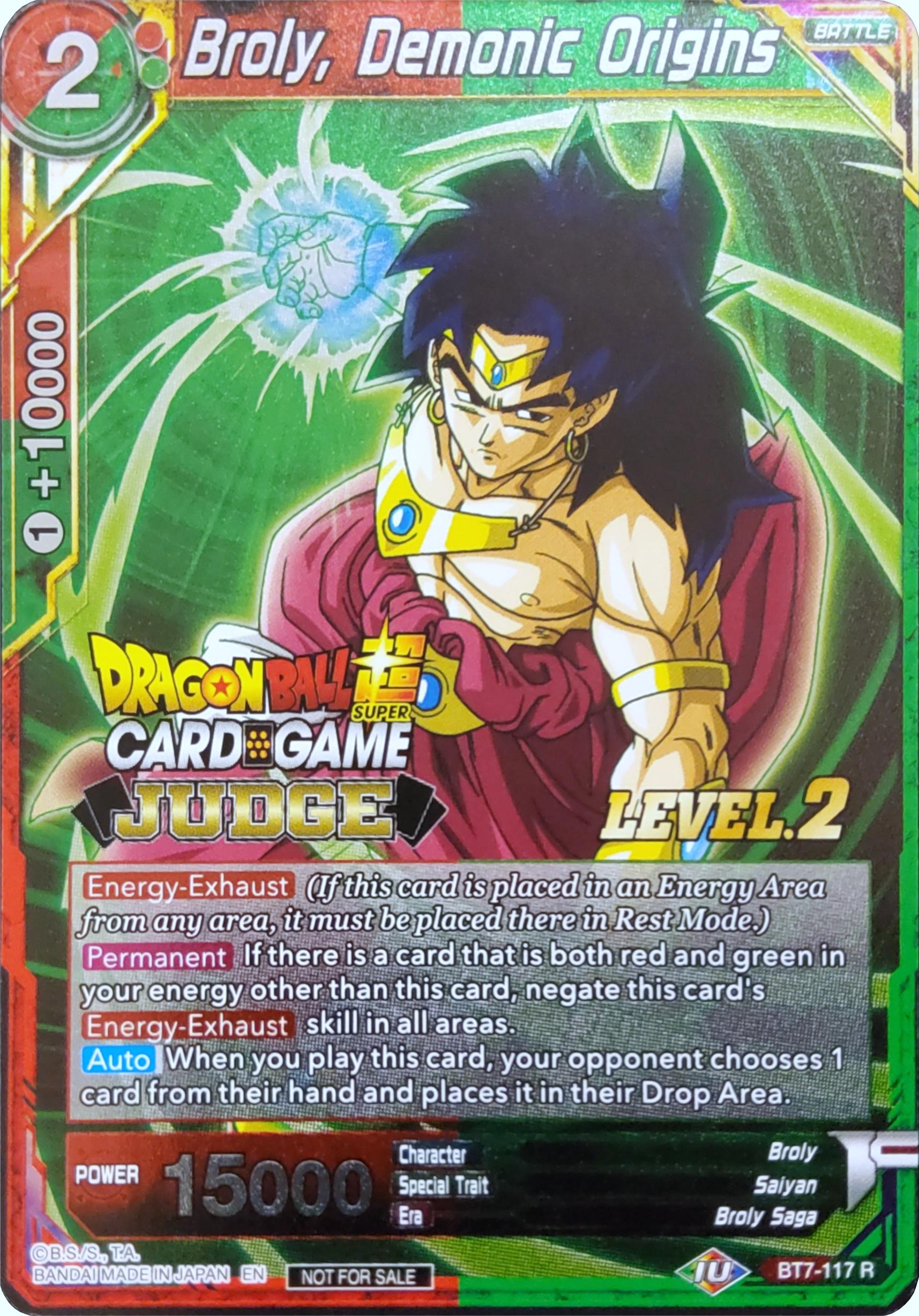 Broly, Demonic Origins (Level 2) (BT7-117) [Judge Promotion Cards] | Fandemonia Ltd