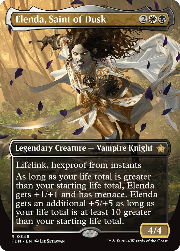 Elenda, Saint of Dusk (Borderless) [Foundations] | Fandemonia Ltd