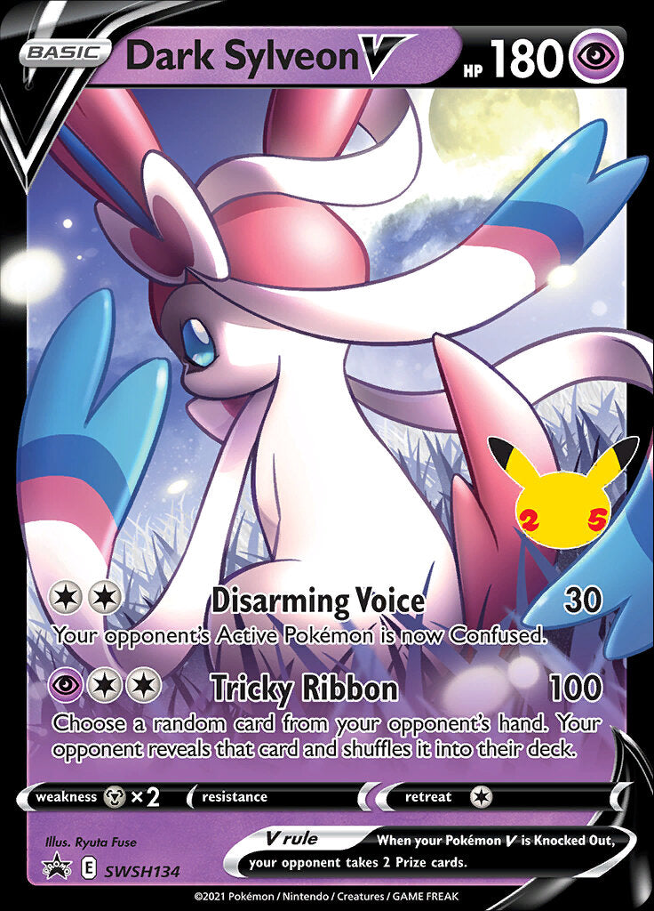 Dark Sylveon V (SWSH134) (Jumbo Card) [Sword & Shield: Black Star Promos] | Fandemonia Ltd