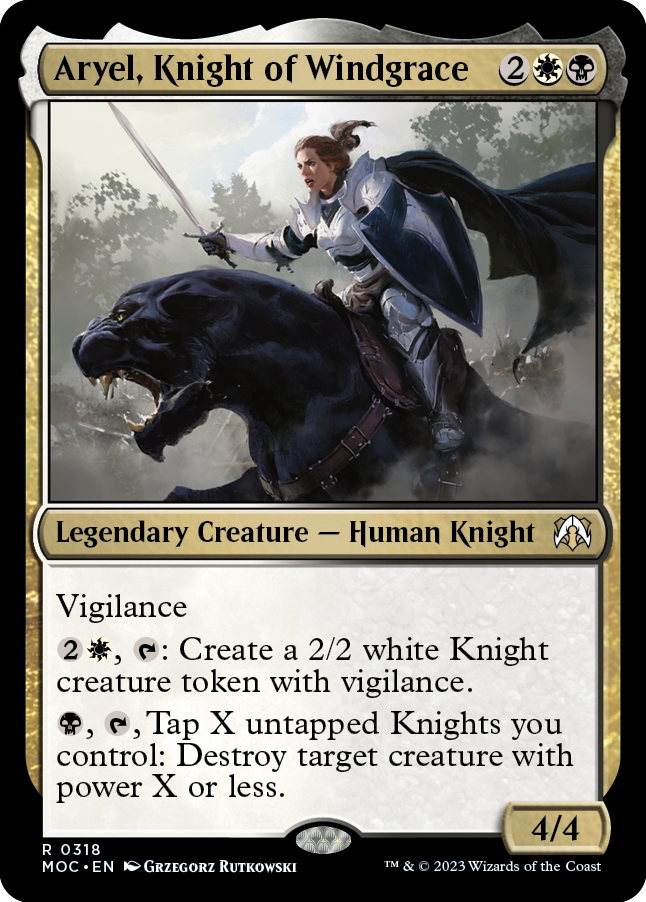 Aryel, Knight of Windgrace [March of the Machine Commander] | Fandemonia Ltd